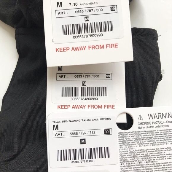 Zara NWT skeleton mask, gloves, shoe cover set M - Picture 6 of 7